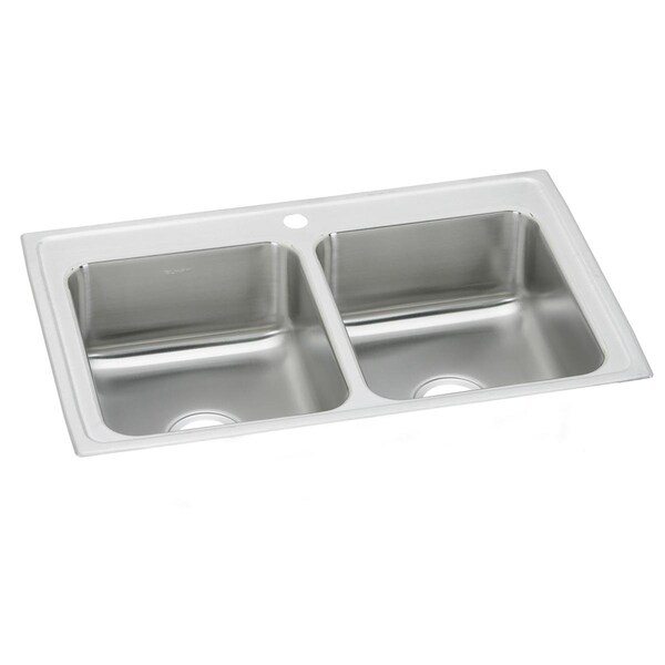 Celebrity Ss 23 X 17 X 6.1 Equal Double Bowl Drop-In Sink With Quick-Clip